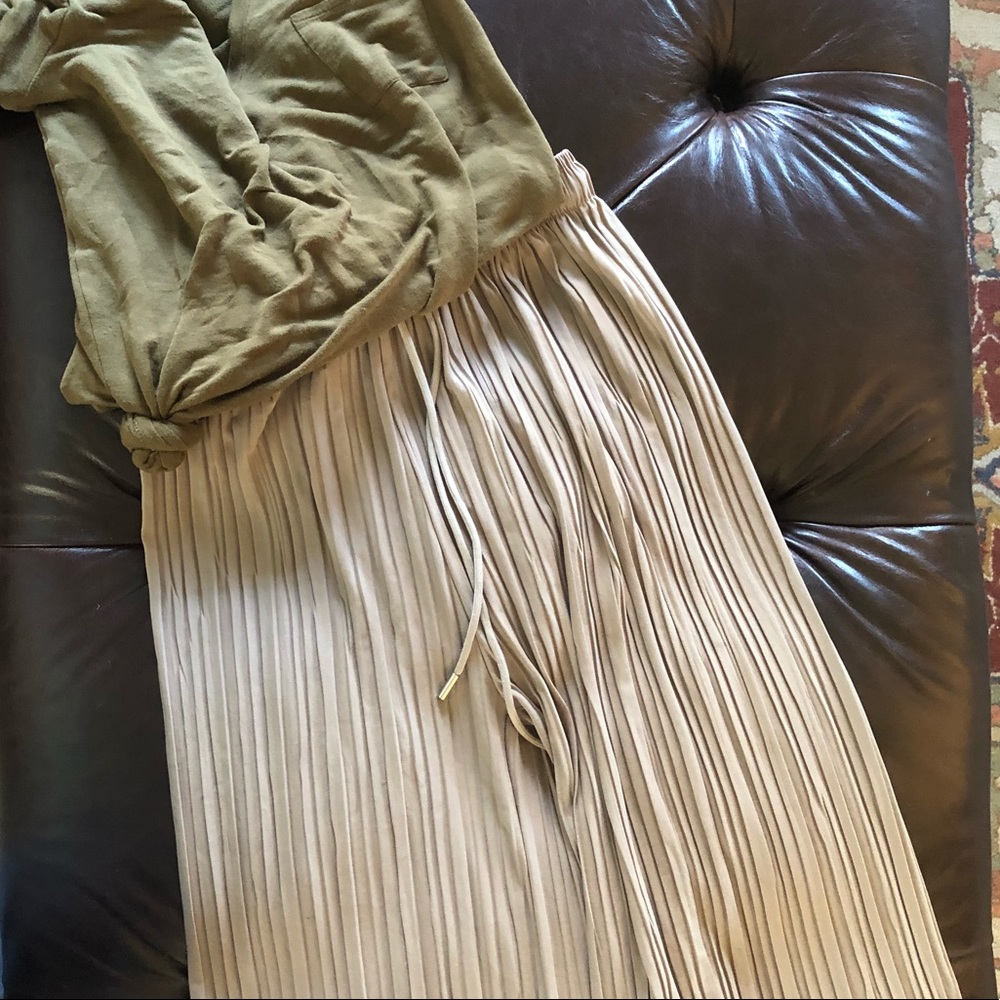 NWT khaki palazzo pants